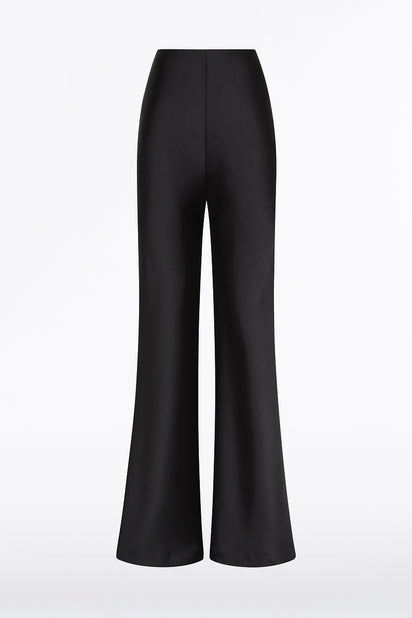 BLACK SATIN BIAS PANT