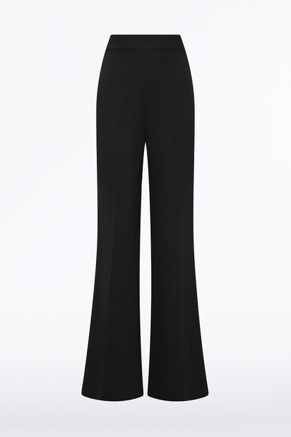 BLACK CREPE BOOTLEG PANT