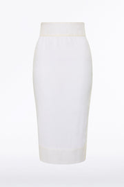 IVORY ORGANZA PENCIL SKIRT
