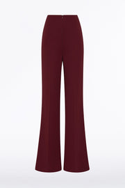MERLOT CREPE CLASSIC FLARED PANT