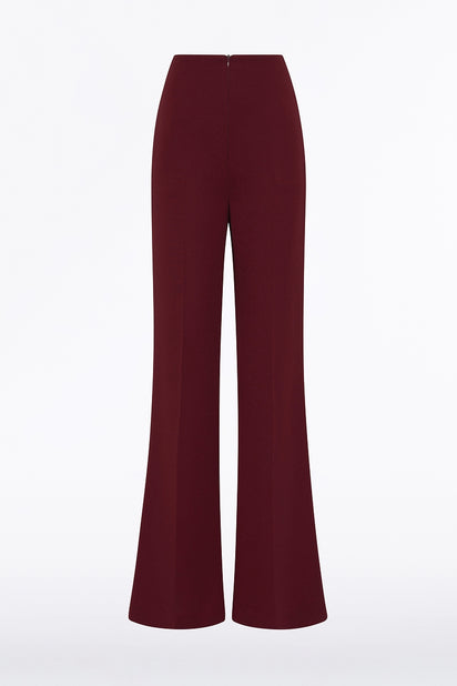 MERLOT CREPE CLASSIC FLARED PANT