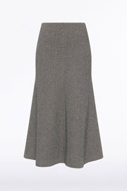 TWILL COATING FLARE SKIRT