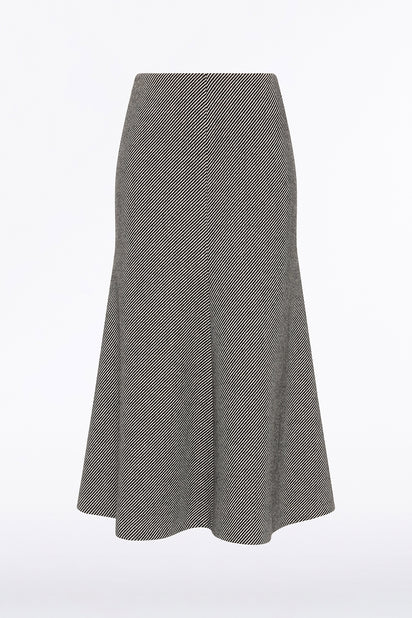 TWILL COATING FLARE SKIRT