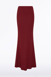 CABERNET CREPE BIAS FISHTAIL SKIRT