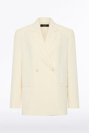 IVORY CREPE OVERSIZED JACKET