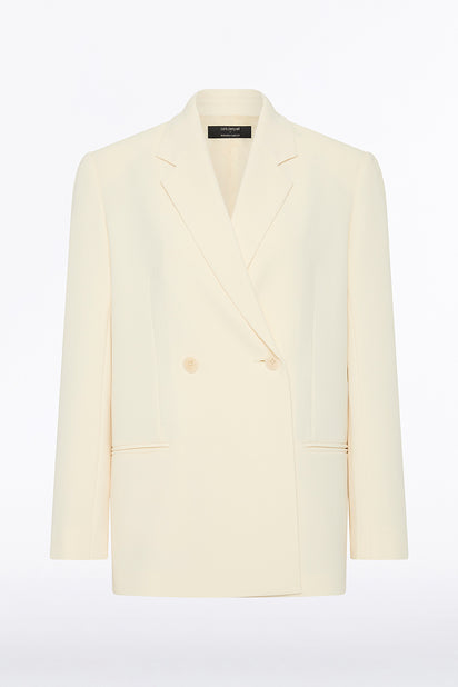IVORY CREPE OVERSIZED JACKET