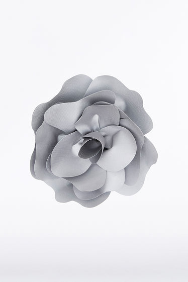 SILVER FIORE BROOCH