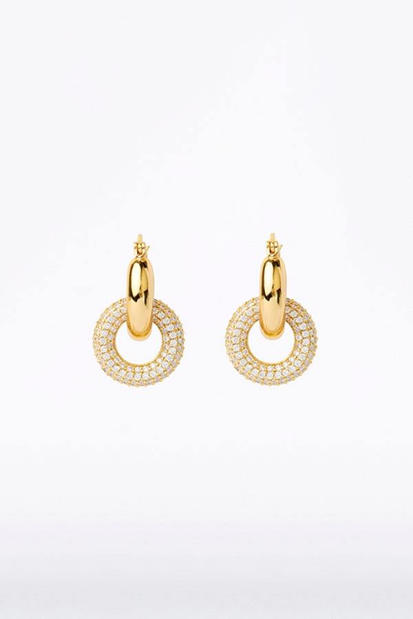 PAVE LINKS EARRING SMALL