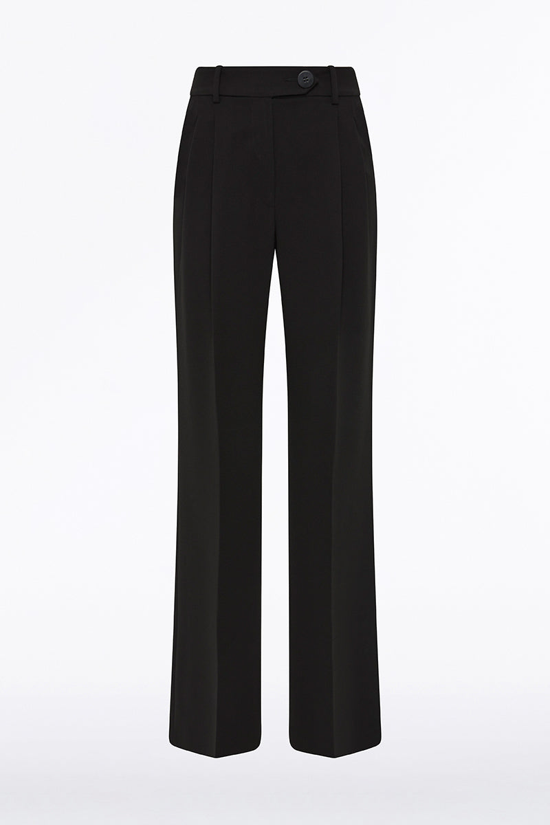 BLACK CREPE WIDE LEG PANT – Carla Zampatti