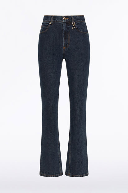 DARK INDIGO DENIM STRAIGHT LEG JEAN