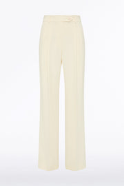IVORY CREPE WIDE LEG PANT