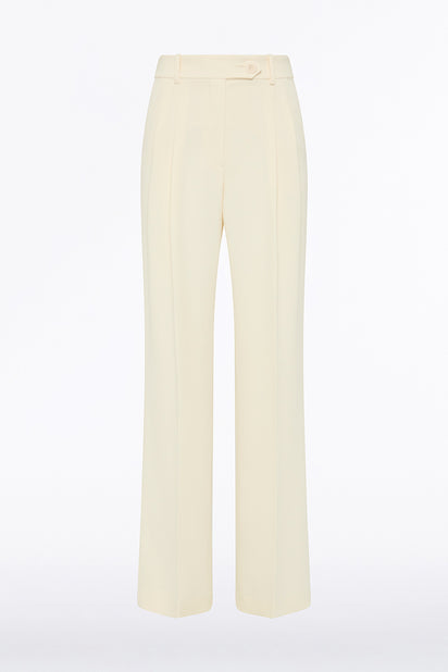 IVORY CREPE WIDE LEG PANT