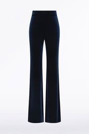NAVY VELVET BOOTLEG PANT