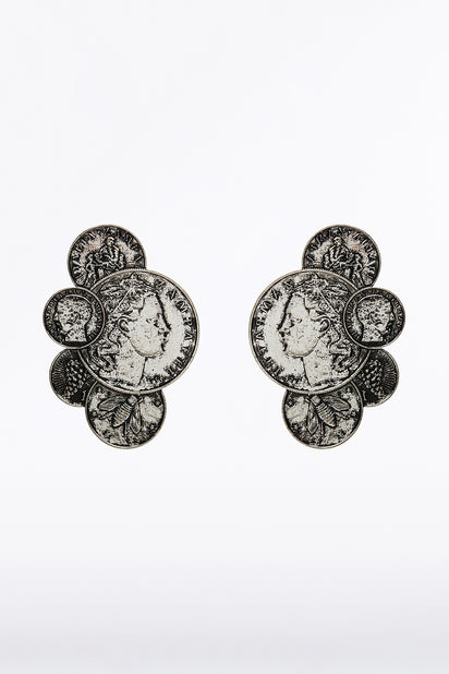COIN CLUSTER EARRING