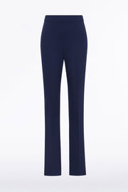 DEEP BLUE PONTE PINSTITCH SLIM LEG PANT