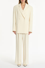 IVORY CREPE OVERSIZED JACKET