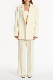 IVORY CREPE OVERSIZED JACKET