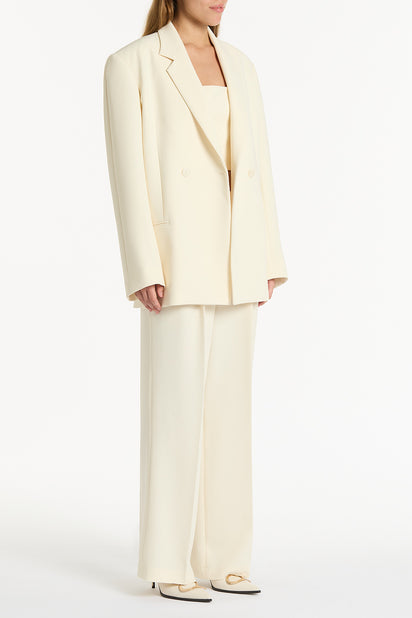IVORY CREPE OVERSIZED JACKET