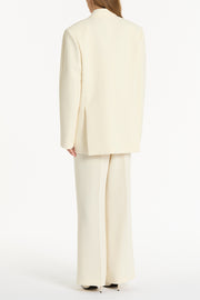 IVORY CREPE OVERSIZED JACKET