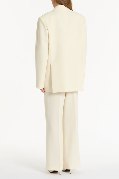 IVORY CREPE OVERSIZED JACKET