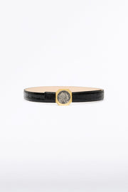 BLACK CROC OCTAGONAL COIN BELT