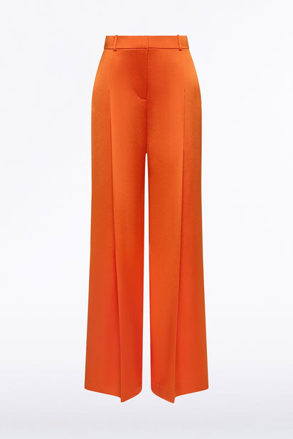 CLEMENTINE SATIN ACETATE DEEP PLEAT PANT