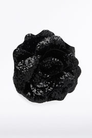 BLACK SEQUIN FIORE BROOCH