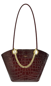 BURGUNDY MINI MILANO TOTE BAG