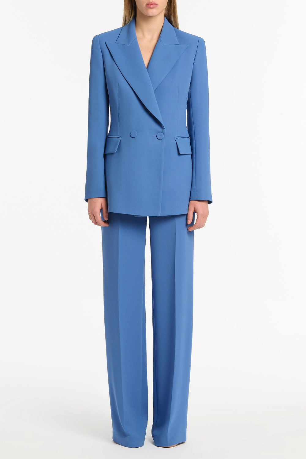 ATLAS CREPE DOUBLE BREASTED RELAXED BLAZER – Carla Zampatti