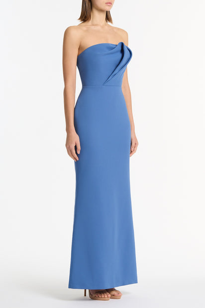 ATLAS CREPE SCULPTURAL GOWN