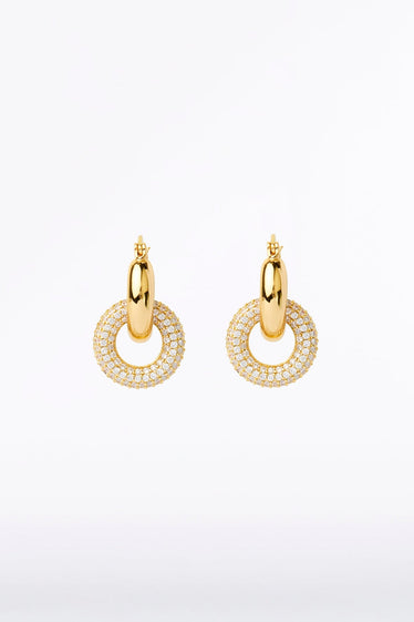 PAVE LINKS EARRING SMALL