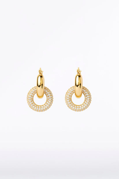 PAVE LINKS EARRING SMALL