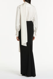 BLACK CREPE BIAS SKIRT