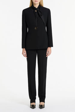 BLACK CREPE C BLAZER
