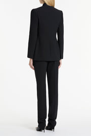 BLACK CREPE C BLAZER