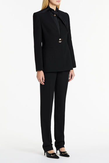 BLACK CREPE C BLAZER