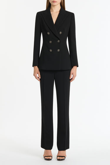 BLACK CREPE CIGARETTE PANT