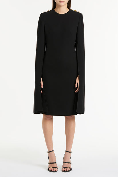 BLACK CREPE CLASSIC LOVERO DRESS