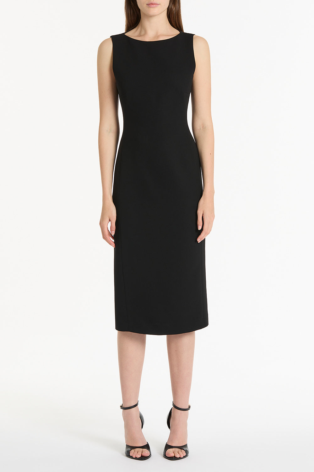 MAESTRI Crepe Sheath Dress — UK 14 / US 10 / IT 46 (XL) — Beaded • Peplum