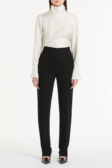 BLACK CREPE SLIM CLASSIC PANT