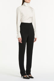 BLACK CREPE SLIM CLASSIC PANT
