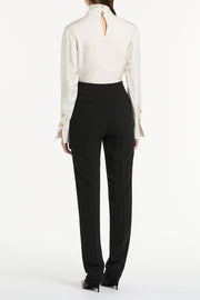 BLACK CREPE SLIM CLASSIC PANT