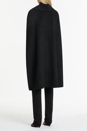 BLACK DOPPIA WOOL CAPE