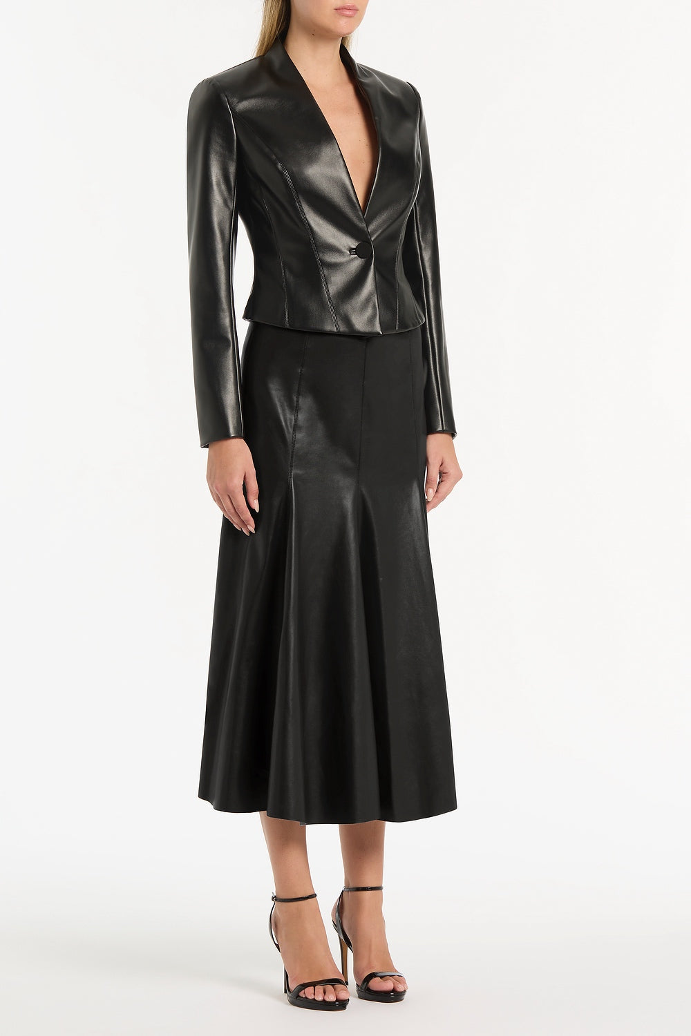 Blaze Skirt - Black Faux Leather