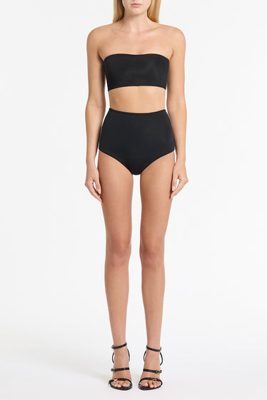 BLACK INTIMA JERSEY WAISTED FULL BRIEF