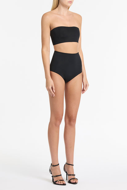 BLACK INTIMA JERSEY WAISTED FULL BRIEF
