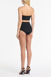 BLACK INTIMA JERSEY WAISTED FULL BRIEF