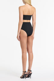 BLACK INTIMA JERSEY WAISTED HIGH CUT BRIEF