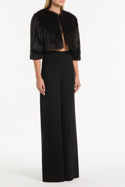 BLACK PIUMA FUR BOLERO