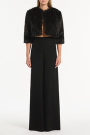 BLACK PIUMA FUR BOLERO